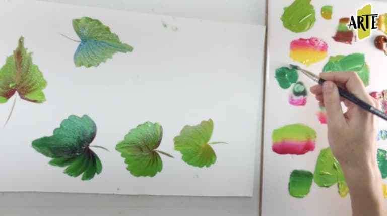 dibujos y pintura hojas plantas