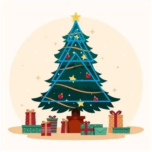 Let's paint a Christmas tree!