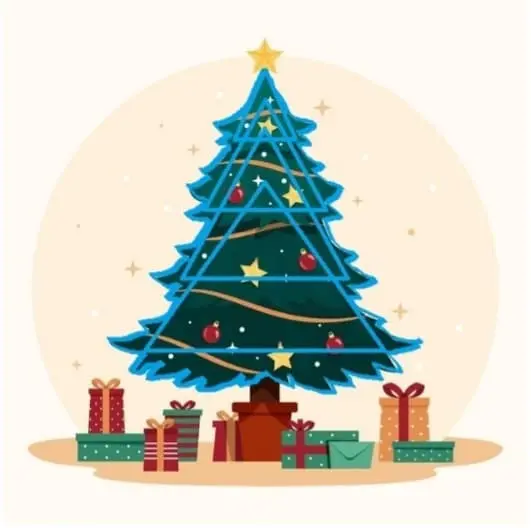 Let's paint a Christmas tree!