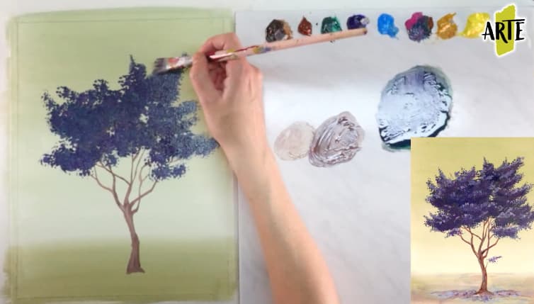 Cómo pintar un árbol en 8 pasos paso 4 para pintar un arbol