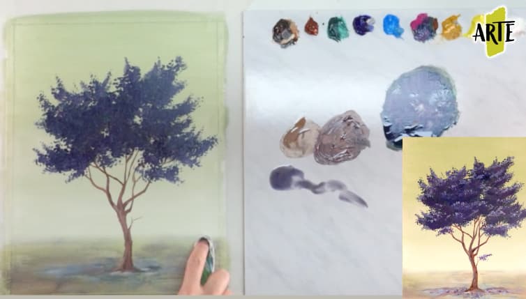Cómo pintar un árbol en 8 pasos paso 6 para pintar un arbol