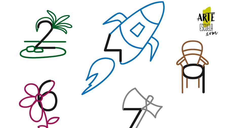 ️⃣ Dibujos fáciles a partir de números dibujos ️⃣ Dibujos fáciles a partir de números