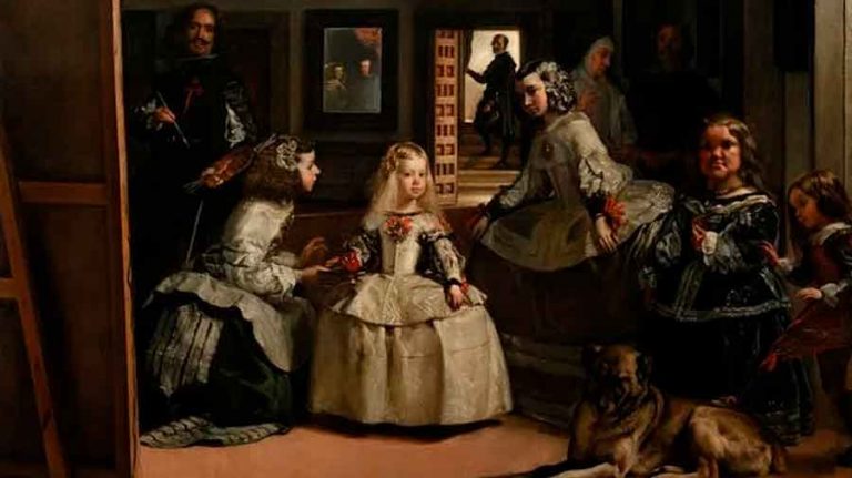 personajes aparecen en el cuadro de Las meninas