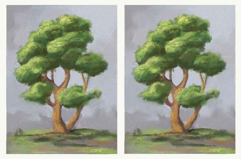 pintar un arbol paso a paso