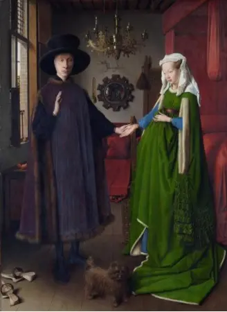 The Arnolfini Marriage by Jan Van Eyck. A painting loaded with symbolism