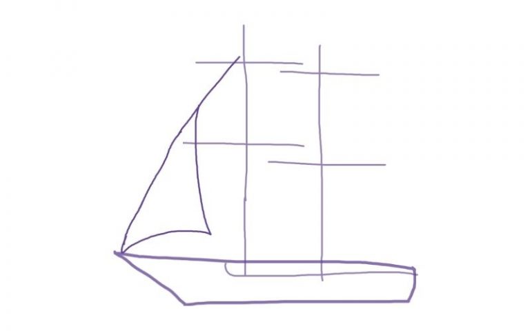 dibujar un barco facil