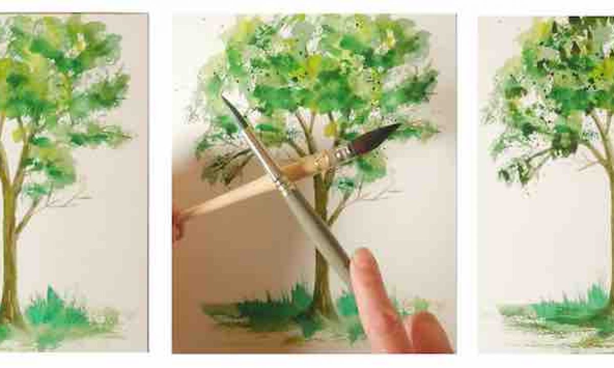 ? Acuarela fácil: Árbol con la técnica de frottage | ArteEscuela.com