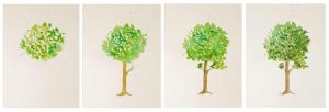 arboles faciles con acuarela