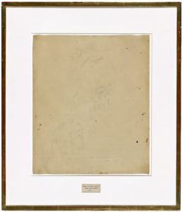 Dibujo de De Kooning borrado. Robert Rauschenberg