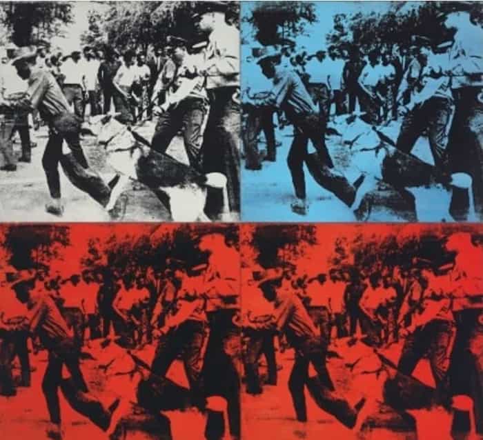 obra de Andy Warhol race riot
