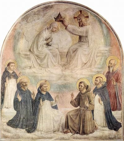 La coronación de la Virgen. Hacia 1437 – 1446.