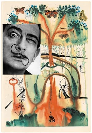 Alicia en el País de las Maravillas ilustrado por Dalí