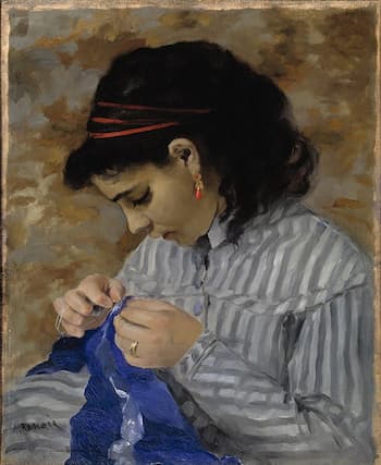 Mujer cosiendo. Museo de Arte de Dallas. 1866