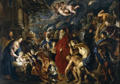 La adoración de los Magos. Rubens. 1609