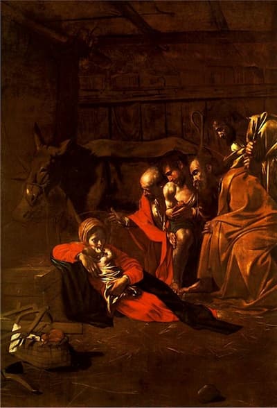 La adoración de los pastores. Caravaggio. 1609 