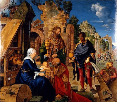 La adoración de los Magos. Alberto Durero. 1504