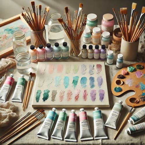 Pinturas acrílicas al pastel