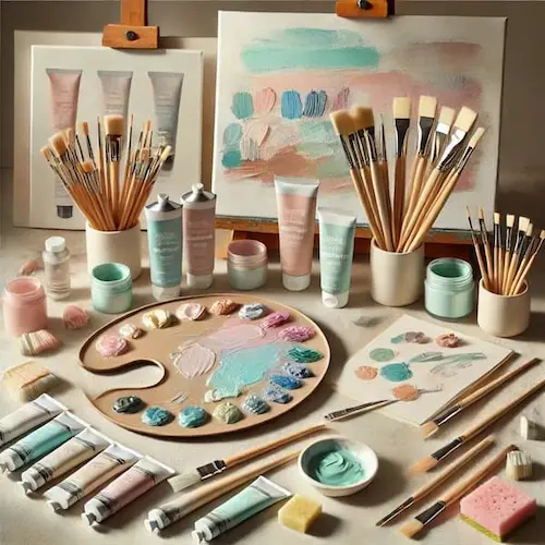 Pinturas acrílicas al pastel