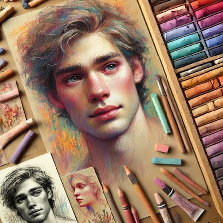 Retratos al pastel