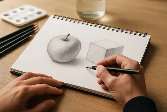 7 ejercicios simples para practica dibujo y mejorar