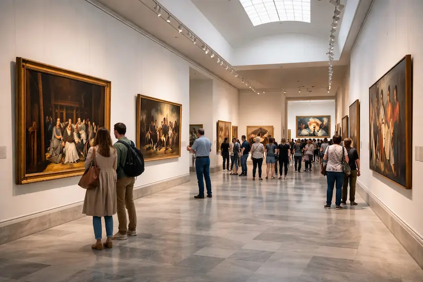 cuadros actuales en museos y galerías de España