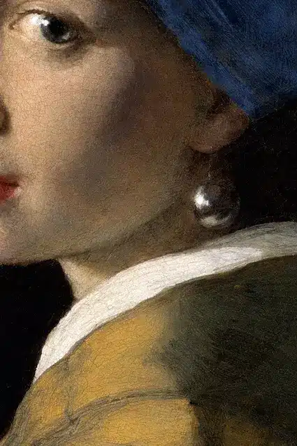 Escena de la película La joven de la perla inspirada en el cuadro de Vermeer