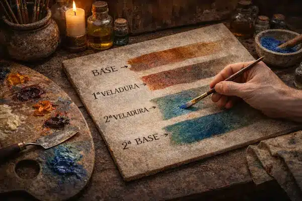 El secreto para pintar veladuras: cómo se pinta “con aire” y se logra profundidad sin contornos