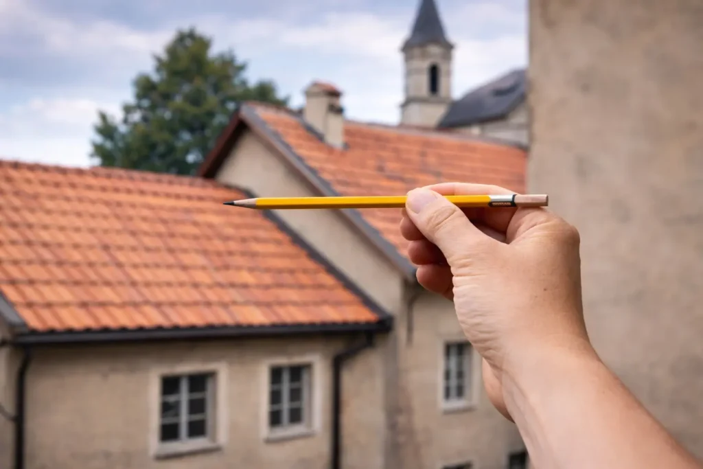 tomar medidas con el lápiz