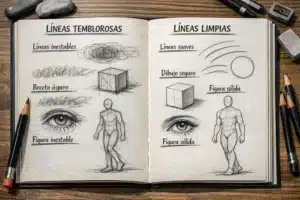 trazos temblorosos