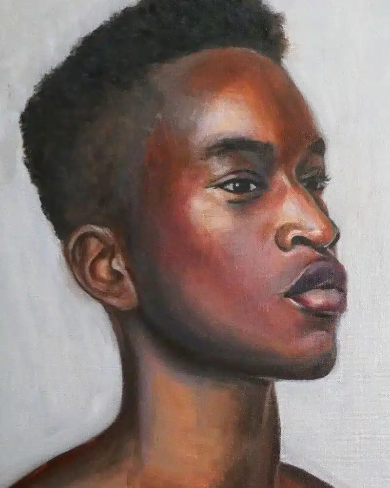 Trabajos de los alumnos Retrato pictórico realizado como trabajo del curso de ArteEscuela
