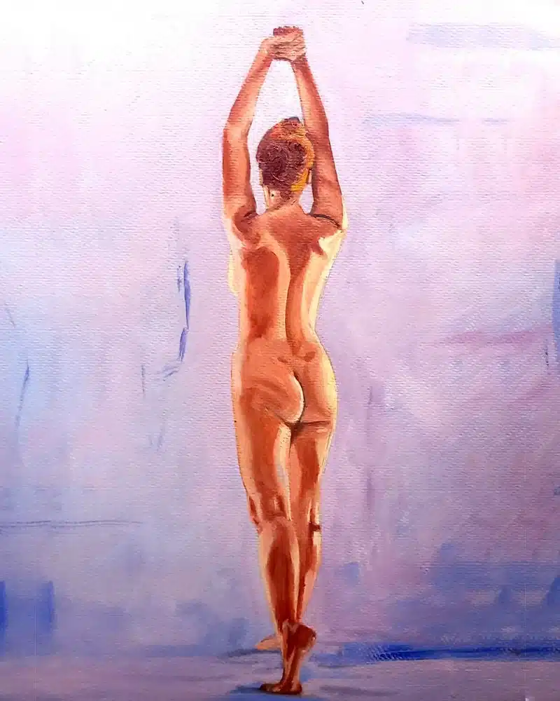 Trabajos de los alumnos Estudio de figura humana y espaldas realizado por alumnado de ArteEscuela