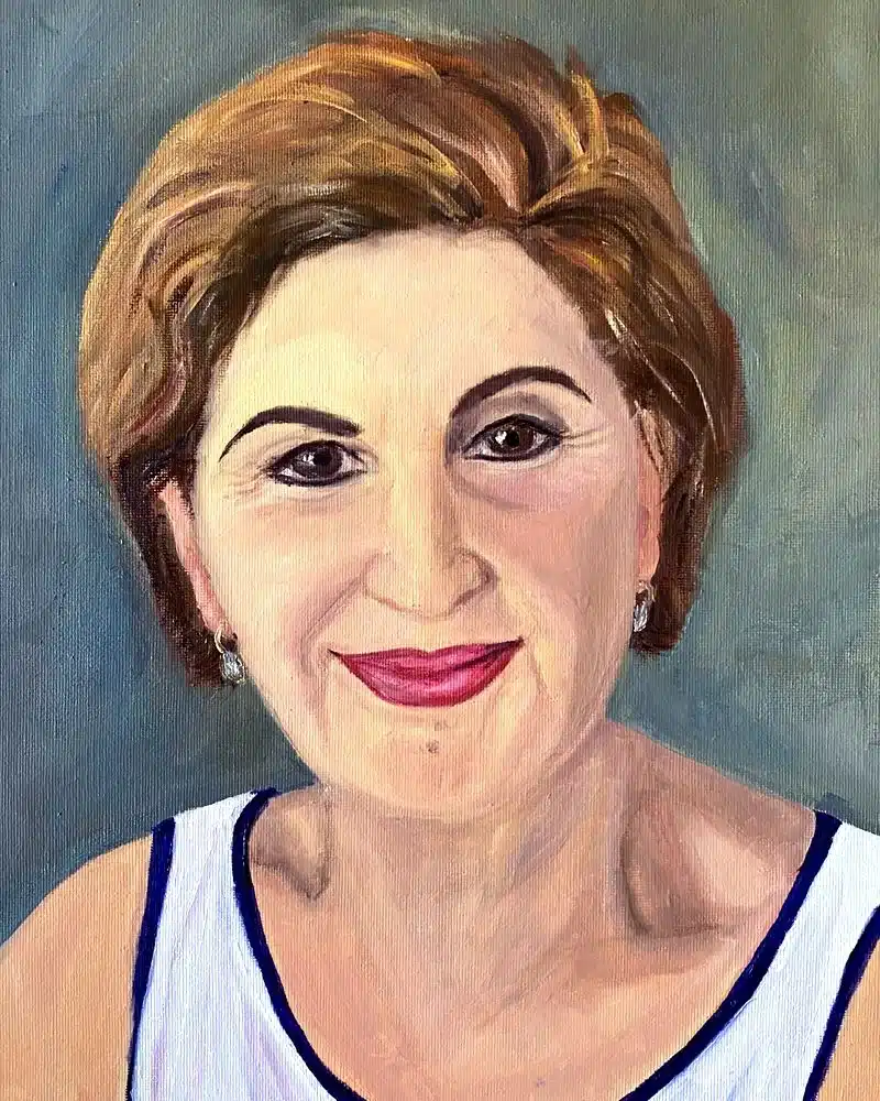 Trabajos de los alumnos Retrato libre femenino realizado por alumnado de ArteEscuela