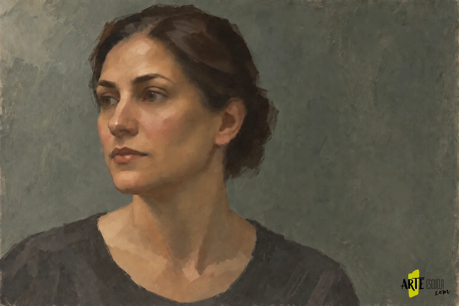 Cómo pintar un retrato con acrílico sin endurecer todos los bordes Retrato en acrílico terminado con transiciones suaves en la piel y bordes más precisos en ojos y nariz